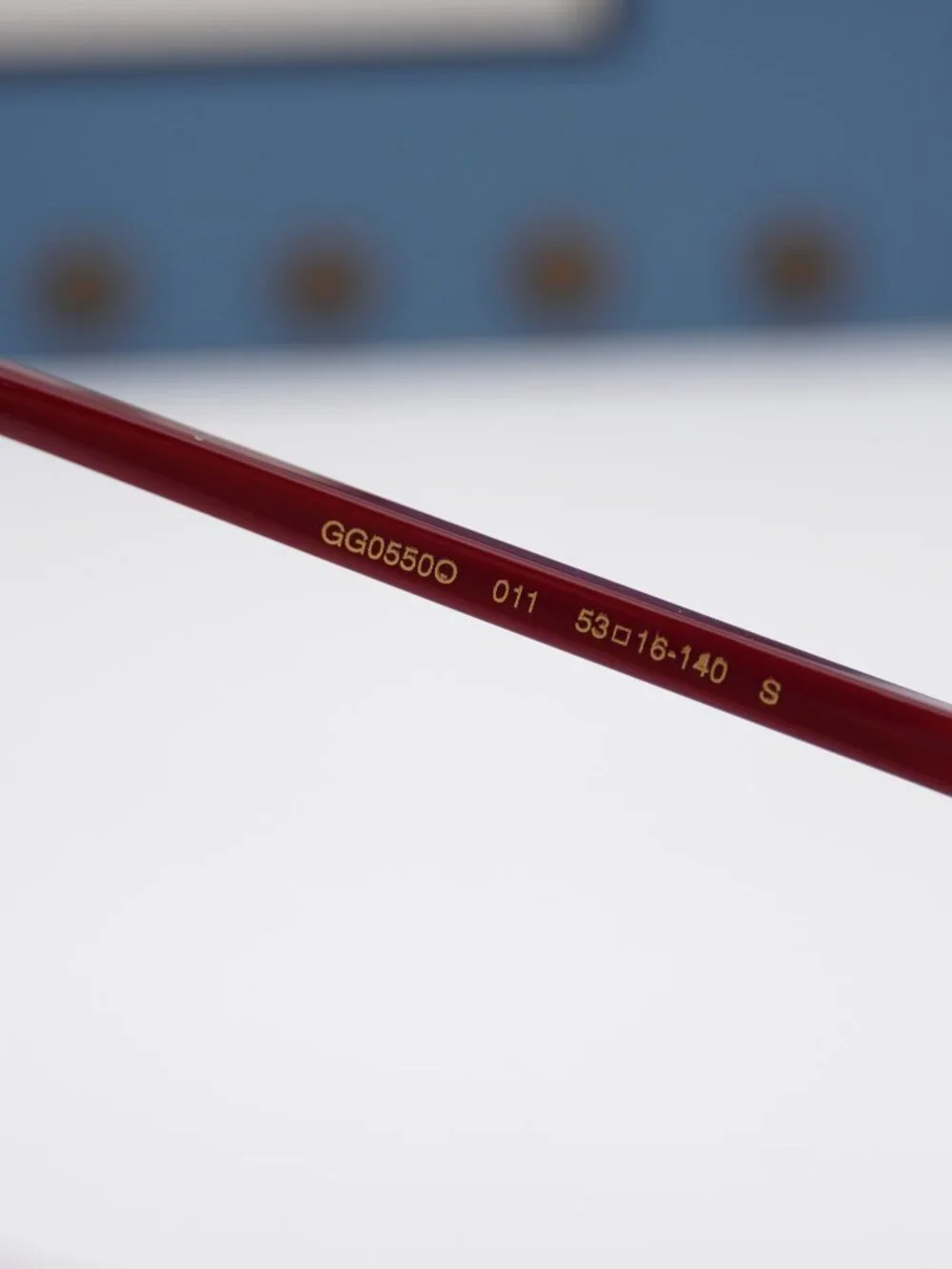 Gucci GG0550O 011 Cat Eye Eyeglasses - Burgundy 53mm